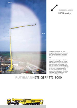 Nacelles télescopiques sur camion Ruthmann TK 145 (Fa.)