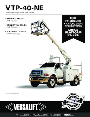 Nacelles télescopiques sur camion Versalift VTP-40-NE