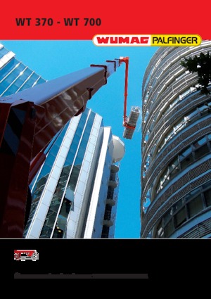 Nacelles télescopiques sur camion Palfinger WT 370