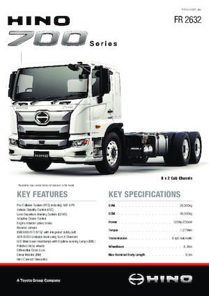 Tracteurs routiers Hino 700 FR 2632 6x2