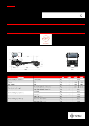 Tracteurs routiers Renault C T4X2 OFF ROAD 11L E6