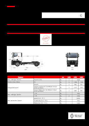 Tracteurs routiers Renault C T4X2 OFF ROAD 13L E6