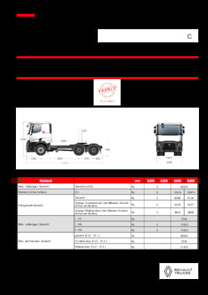 Tracteurs routiers Renault C T6X4 13L E6