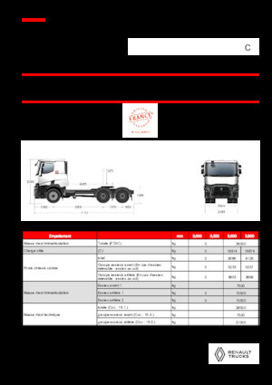 Tracteurs routiers Renault C T6X4 13L E6