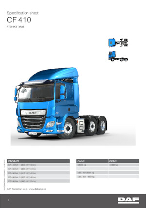 Tracteurs routiers DAF CF 410 FTG