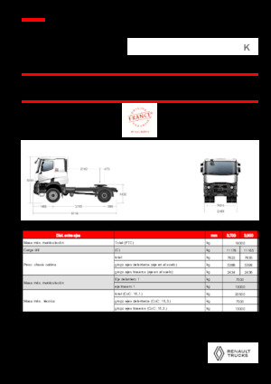 Tracteurs routiers Renault K T4X2 HEAVY 13L E6