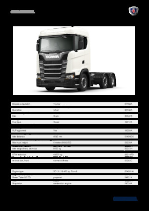 Tracteurs routiers Scania S 420 A6x2/2NA