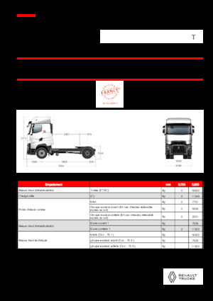 Tracteurs routiers Renault T HIGH T4X2 LOW 13L E6