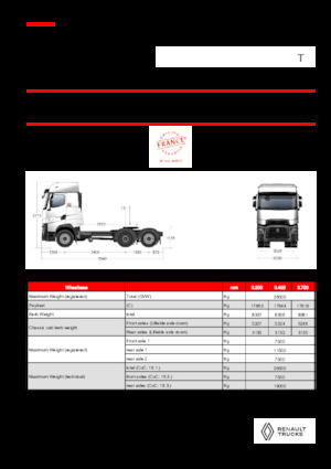 Tracteurs routiers Renault T HIGH T6X2 LOW 13L E6