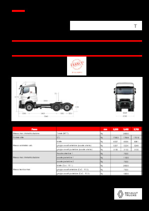 Tracteurs routiers Renault T HIGH T6X2 LOW 13L E6