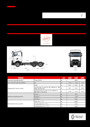 Tracteurs routiers Renault T HIGH T6X2 LOW 13L E6