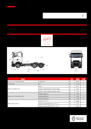 Tracteurs routiers Renault T HIGH T6X2 PUSHER 13L E6