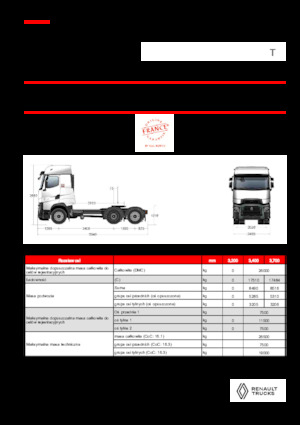 Tracteurs routiers Renault T HIGH T6X2 TAG 13L E6