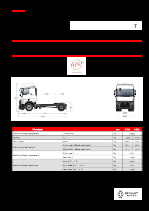 Tracteurs routiers Renault T T4X2 13L E6