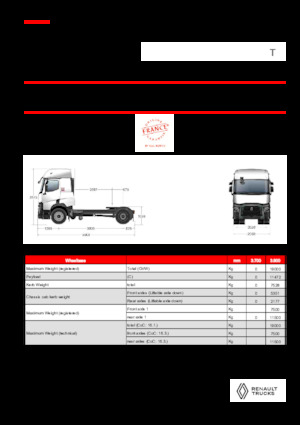 Tracteurs routiers Renault T T4X2 LOW 13L E6