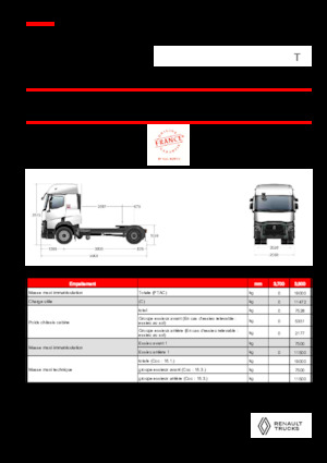 Tracteurs routiers Renault T T4X2 LOW 13L E6