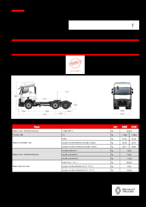 Tracteurs routiers Renault T T6X2 PUSHER 13L E6