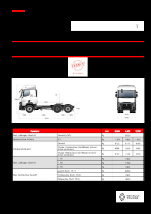 Tracteurs routiers Renault T T6X2 TAG 13L E6
