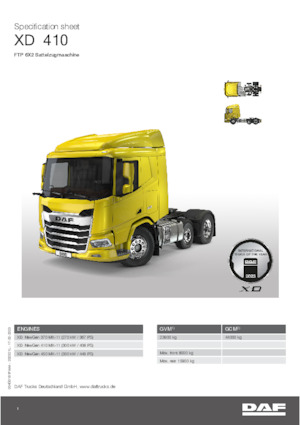 Tracteurs routiers DAF XD 410 FTP