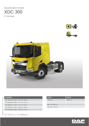 Tracteurs routiers DAF XDC 300 FT