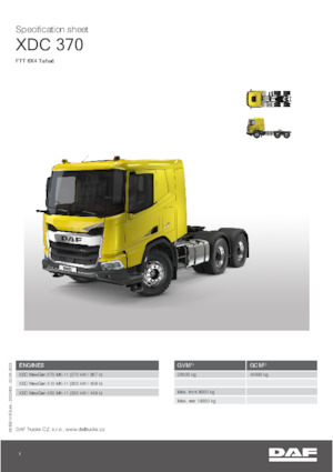 Tracteurs routiers DAF XDC 410 FTT