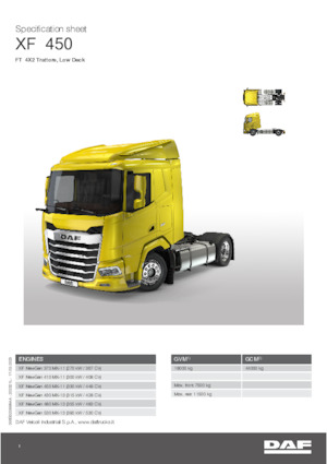 Tracteurs routiers DAF XF 410 FT Low Deck