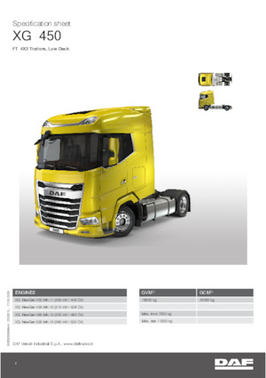 Tracteurs routiers DAF XG 430 FT Low Deck