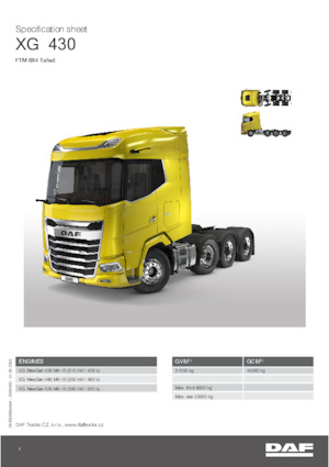 Tracteurs routiers DAF XG 480 FTM