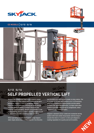 Nacelles à mât vertical unique Skyjack SJ 12