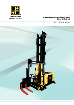 Chariots élévateurs à fourche pour allées étroites VNA Hyster C1.3-80