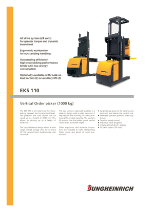 Préparateurs de commandes Jungheinrich EKS 110