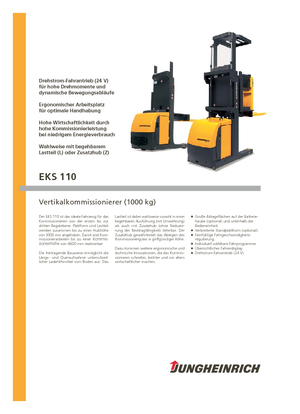 Préparateurs de commandes Jungheinrich EKS 110