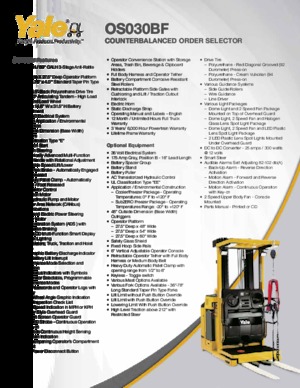 Préparateurs de commandes Yale OS030BF