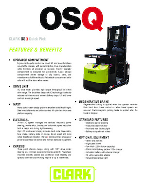 Préparateurs de commandes Clark OSQ 162