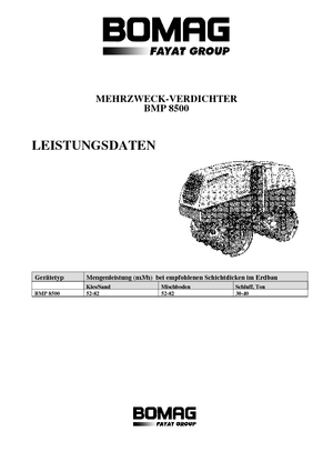 Rouleaux de tranchées Bomag BMP 8500
