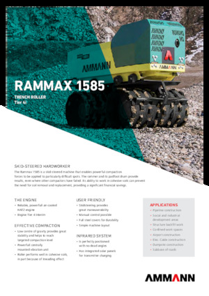 Rouleaux de tranchées Ammann Rammax 1585