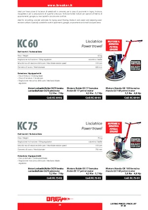 Truelles à conducteur accompagnant Breaker KC 75-04