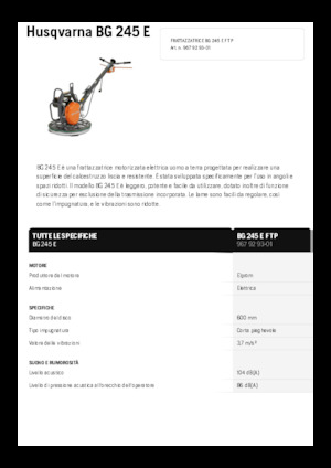 Truelles à conducteur accompagnant Husqvarna BG 245E