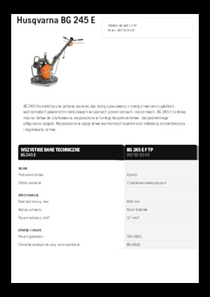 Truelles à conducteur accompagnant Husqvarna BG 245E