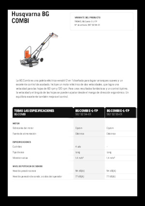 Truelles à conducteur accompagnant Husqvarna BG COMBI
