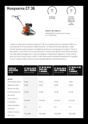 Truelles à conducteur accompagnant Husqvarna CT 36