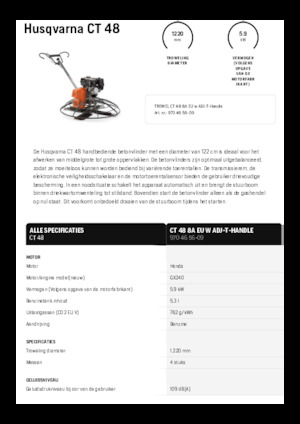 Truelles à conducteur accompagnant Husqvarna CT 48