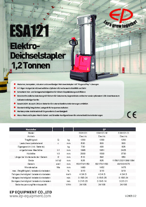Gerbeurs à conducteur accompagnant EP ESA121