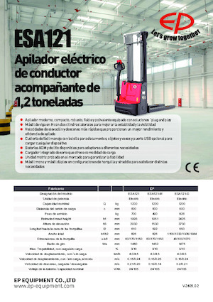 Gerbeurs à conducteur accompagnant EP ESA121