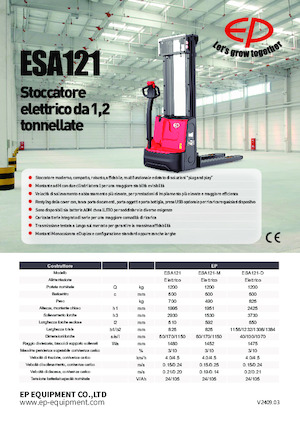 Gerbeurs à conducteur accompagnant EP ESA121