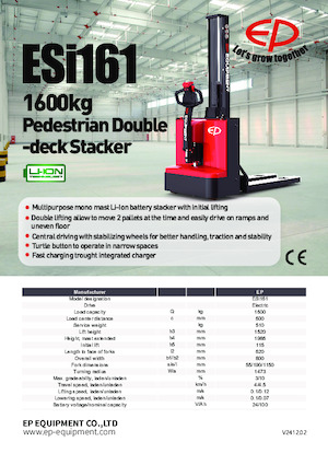 Gerbeurs à conducteur accompagnant EP ESi161