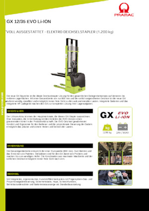 Gerbeurs à conducteur accompagnant PRAMAC Lifter GX 12/35 Evo Li-Ion