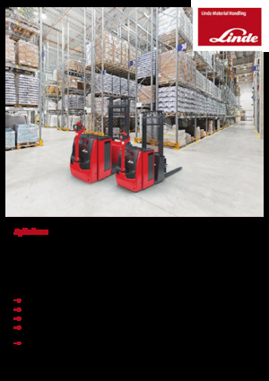 Gerbeurs à conducteur accompagnant Linde L16ac Duplex