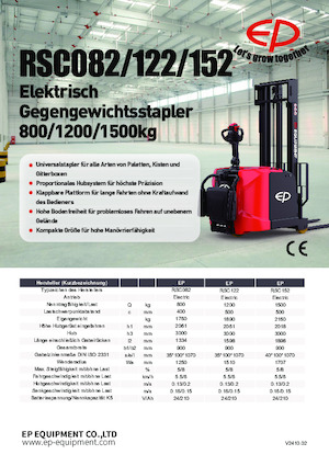 Gerbeurs à conducteur accompagnant EP RSC122