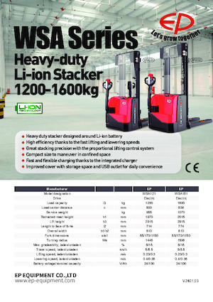 Gerbeurs à conducteur accompagnant EP WSA121